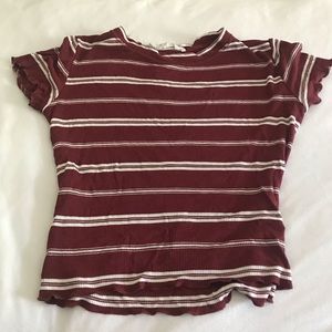 Burgundy Striped Shirt